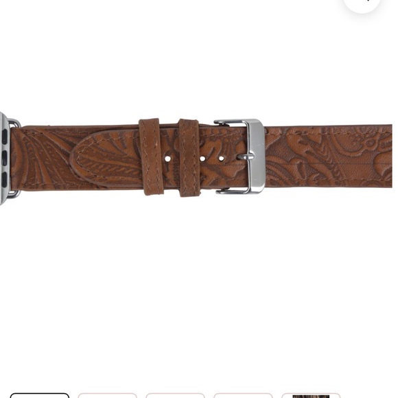 Myra Bag Embossed Leather Watch Band - Picture 1 of 3